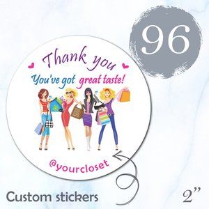 96 Thank You Stickers